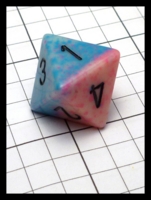 Dice : Dice - 8D - Chessex Half and Half Blue and Red Speckle - Gen Con Aug 2016